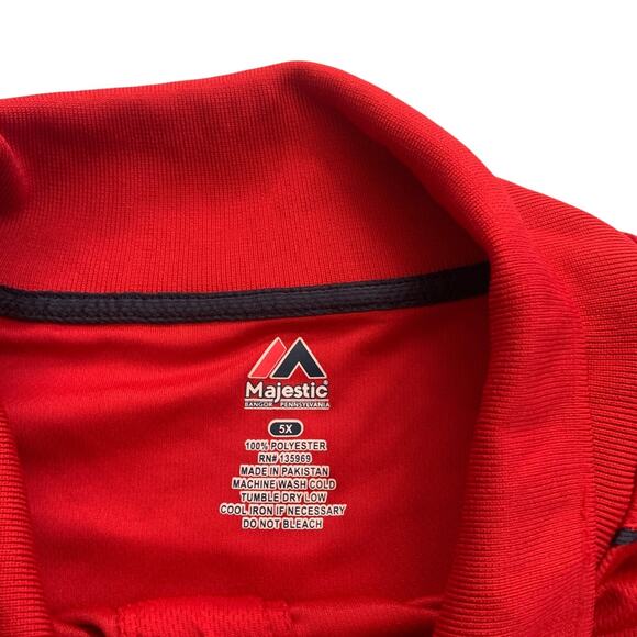 Majestic Men's Size 5X Washington Nationals MLB Baseball Short Sleeve Polo Shirt - Picture 7 of 15